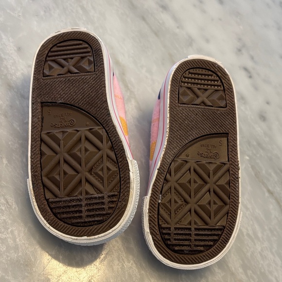 Vibrant Pink and Blue Kids Sneakers - Picture 3 of 3